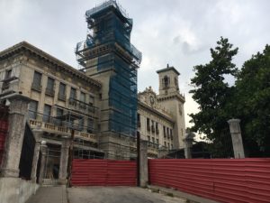 Repairs underway on Havana’s central train station, April 2018